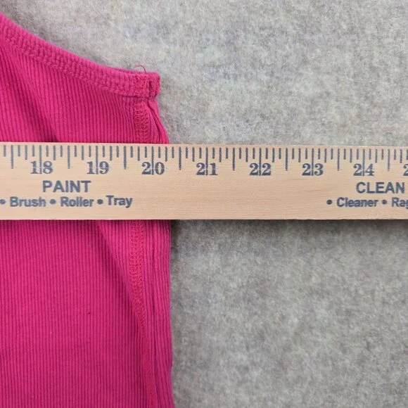 Lane Bryant Womens Plus Tank Top Pink 26/28 Cotton Blend Stretch Sleeveless - Picture 6 of 6